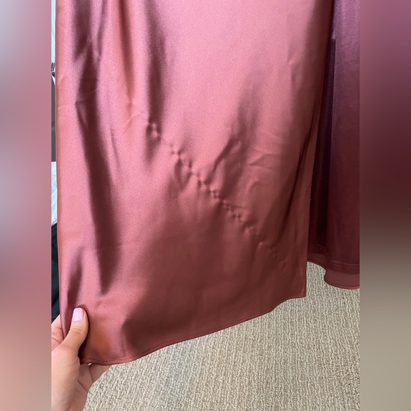 Revelry Satin Steph Dress in Cinnamon Rose - Picture 4 of 4